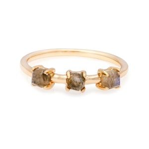 Three Stone Labradorite Ring | Melanie Auld